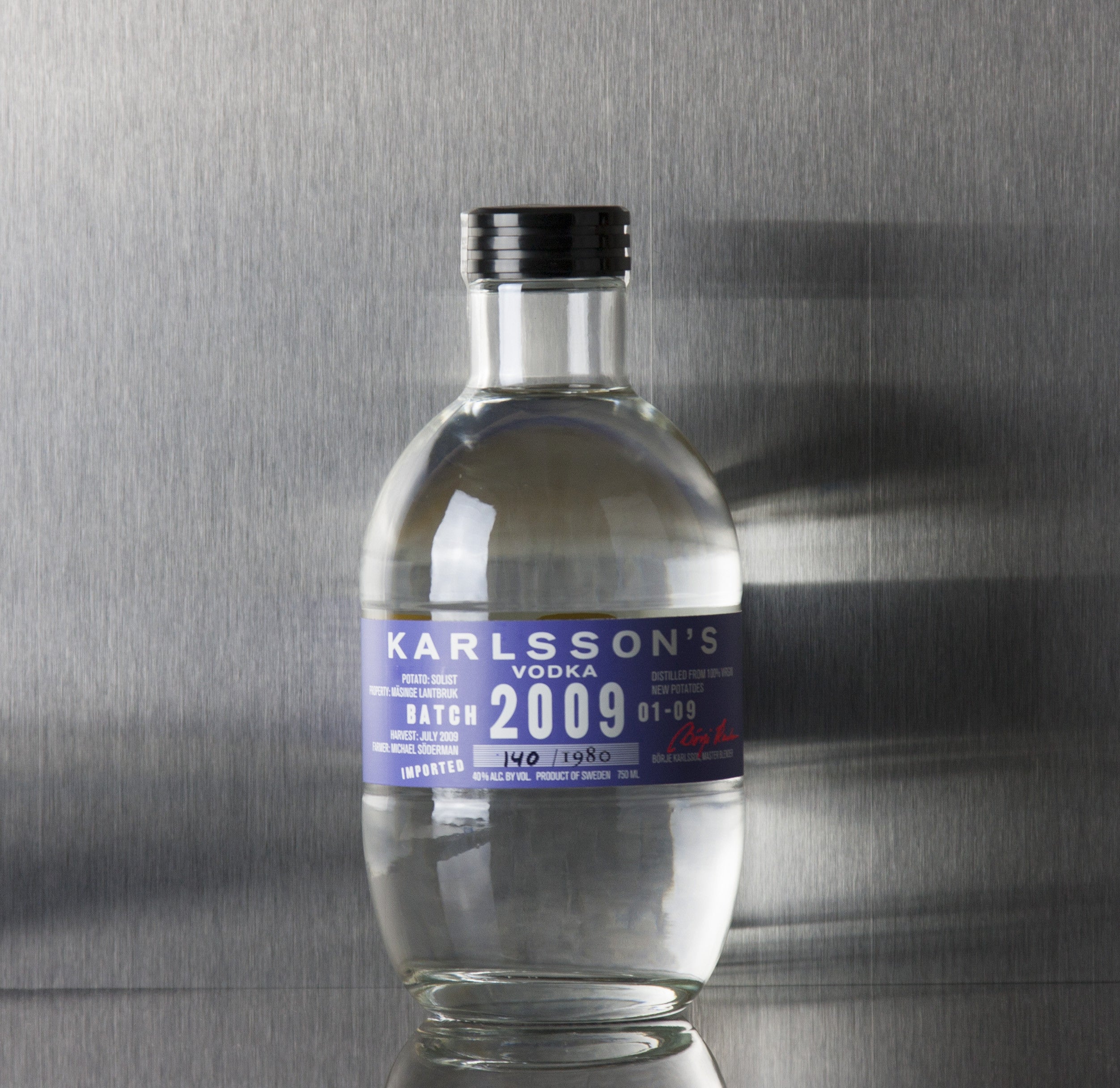 Karlsson's Vodka 2009 Batch 01-09 750 ml