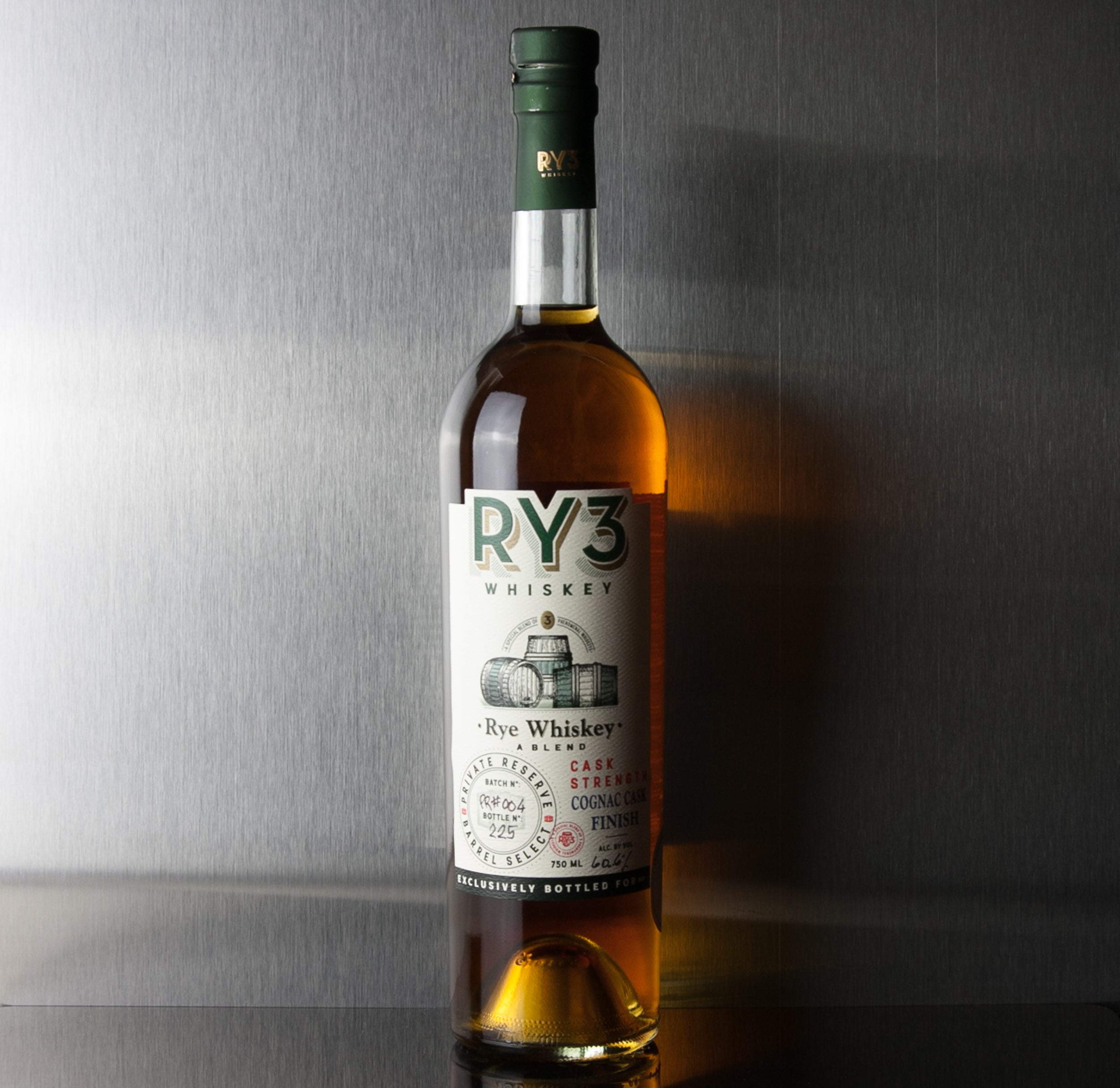 RY3 Cask Strength Cognac Cask Finish Rye Whiskey